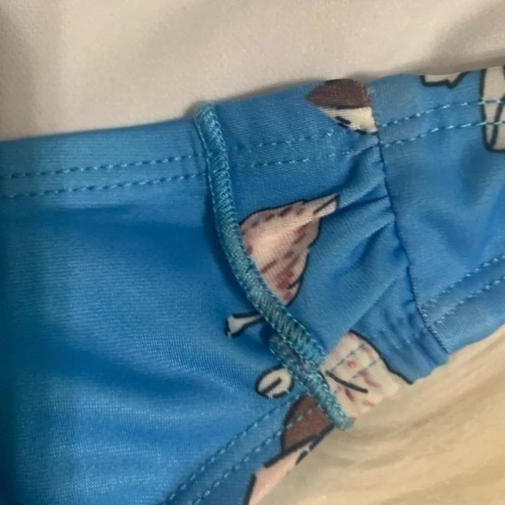 Nasty Gal Blue Floral Ruffle Bikini‎ Set Size Small